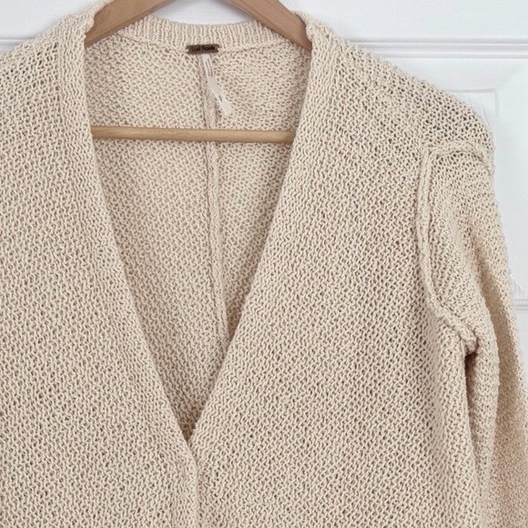 Free People Shark Bite Cardigan Sweater Size S - Picture 6 of 9